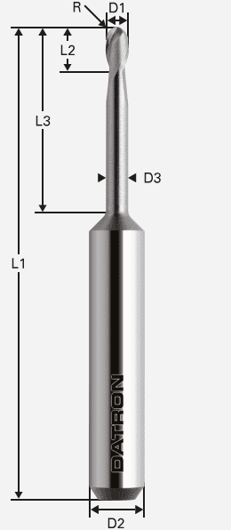 Фреза для концевого радиуса оксида циркония, без покрытия 00782720 