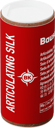 Артикуляционный шёлк Bausch c нарастающей интенсивностью цвета толщиной 80μ