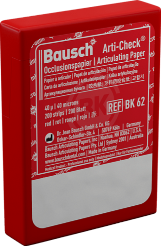 Артикуляционные бумаги Bausch Arti-Check толщиной 40μ