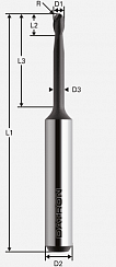 Фреза концевого радиуса для оксида циркония, с алмазным покрытием 00782806 